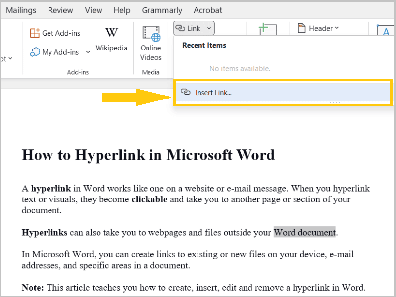 How To Hyperlink In Microsoft Word TechLogical